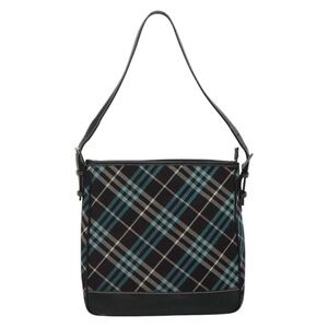 Burberry Nova Check Black & Blue Shoulder Bag